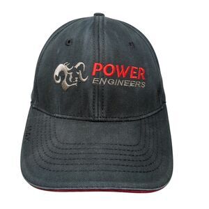 Power Engineers MAX Strapback Hat Black OSFA Embroidered Triple Crown